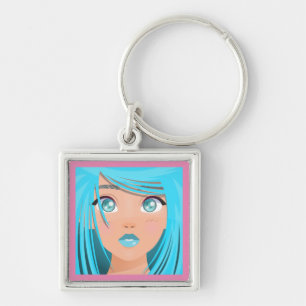 PORTE-CLÉS FILLE DESSIN ANIME 