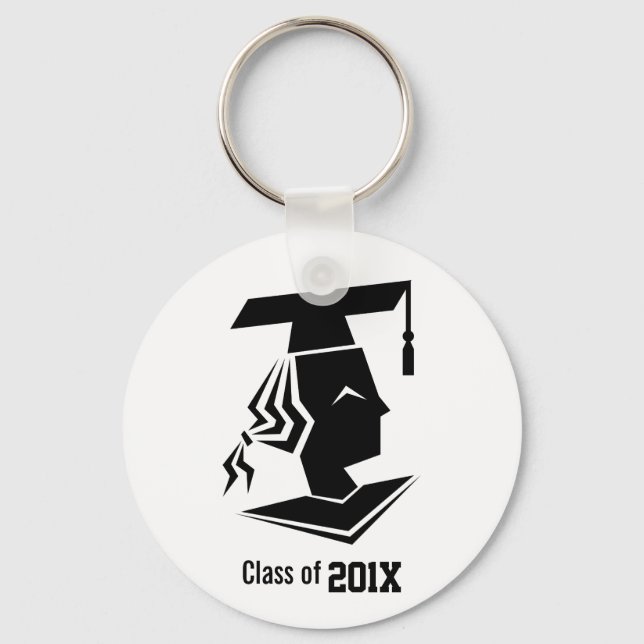 Porte-clés Fille diplômée année de promotion souvenir personn (Recto)