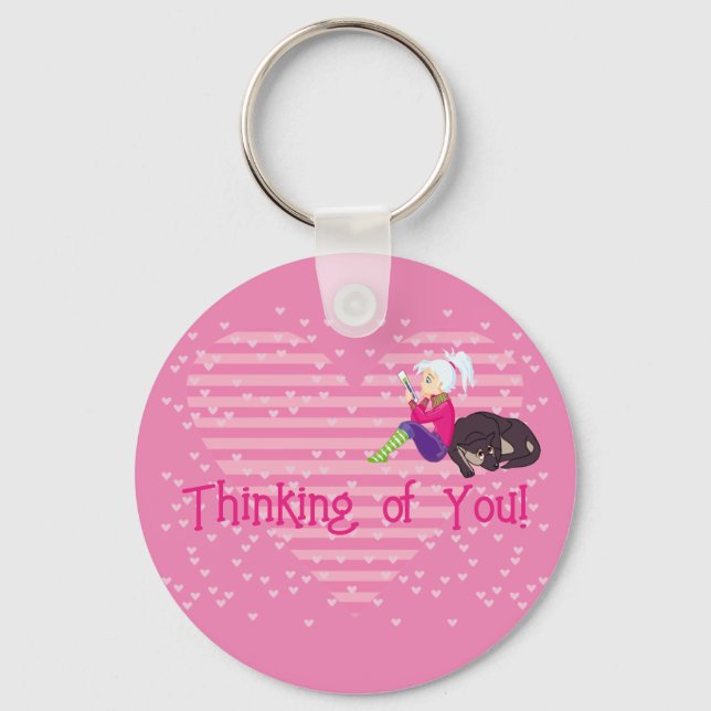 Porte-clés Fille Être amoureuse (Recto)