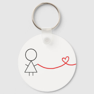 Porte-clés Fille faisant partie du Porte - clé des couples