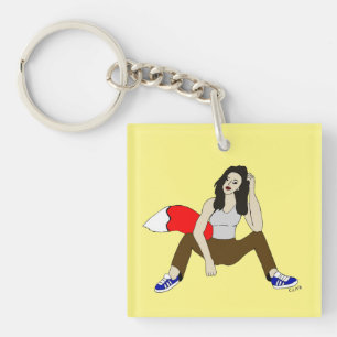 Porte-clés fille foy