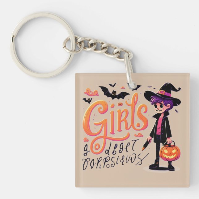 Porte-clés fille hallowen (Devant)