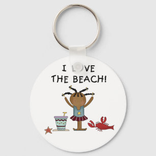 Porte-clés Fille I Love the Beach