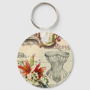 Porte-clés Fille Lys de campagne Parisien corset vintage