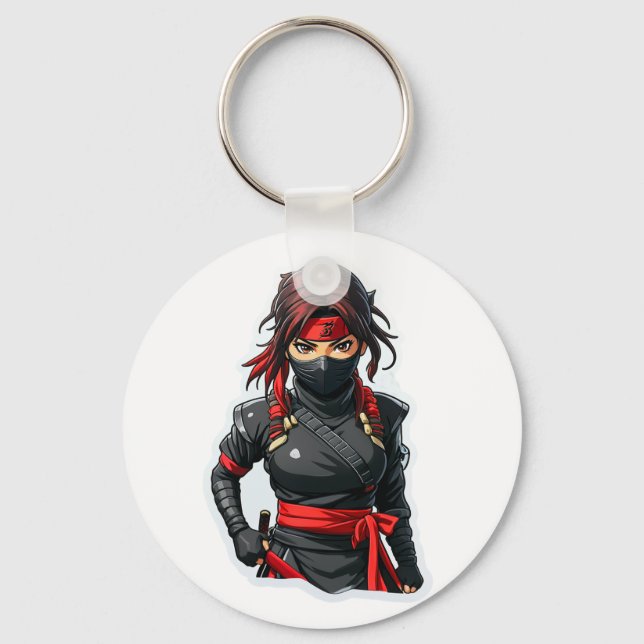 Porte-clés Fille Ninja (Recto)