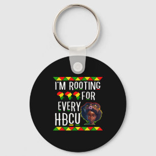 Porte-clés Fille noire juneteenth je soutiens chaque hbcu