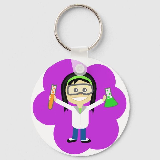 Porte-clés Fille scientifique (Recto)