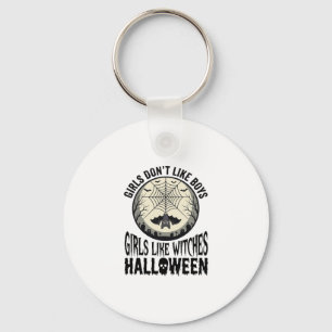 Porte-clés Filles comme sorcières Halloween Design Vector Vin