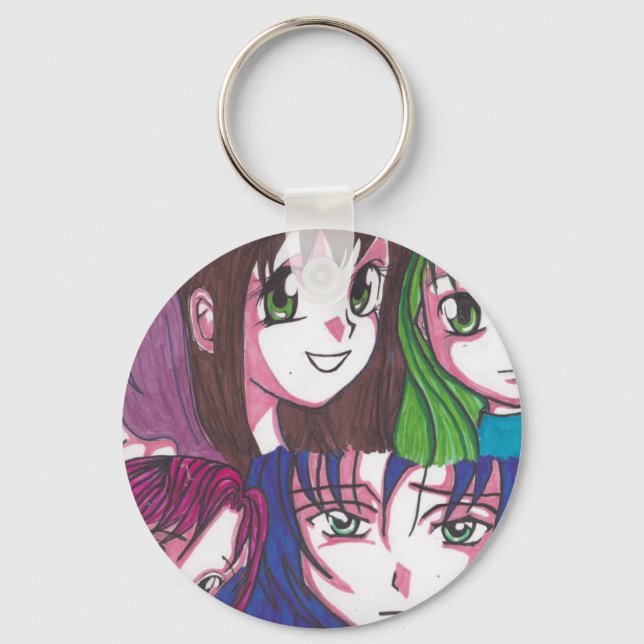 Porte-clés filles d'anime (Recto)
