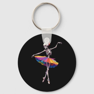 Porte-clés Filles Femmes Halloween Danser Skeleton Rainbow Ll