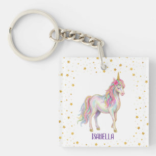 Porte-clés Filles Licorne Paillettes Anniversaire
