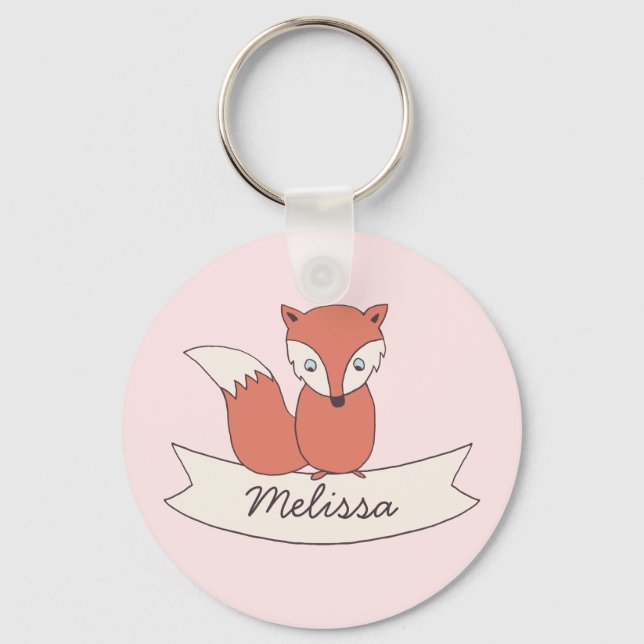 Porte-clés Filles Little Fox Porte - clé personnalisé (Recto)