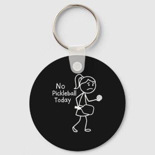 Porte-clés Fillettes de figure triste de sport de pickleball