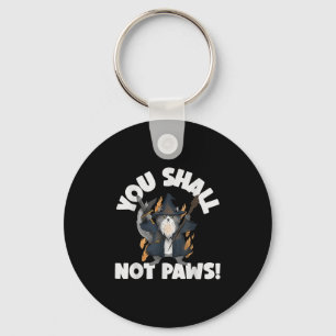 Porte-clés Film parodique de chaton miaou Drôle de chat sorci