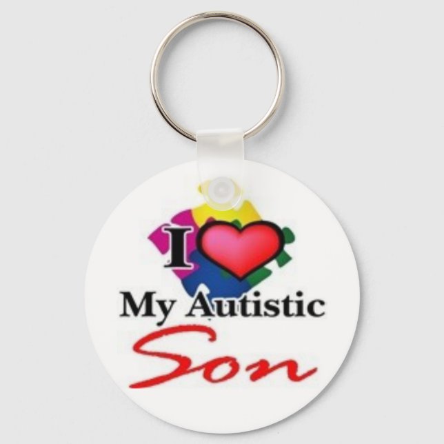 Porte-clés fils autiste (Recto)