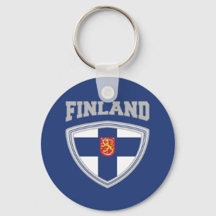 Porte-clés Finland Flag Shield & Emblem