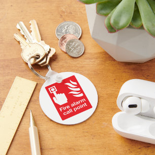 Porte-clés Fire Alarm Call Point Sign