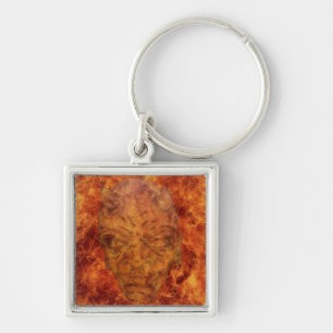 Porte-clés Fire Demon Square Keychain