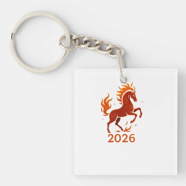 Porte-clés Fire horse 2026 (Devant)