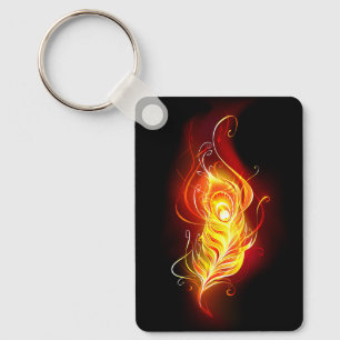 Porte-clés Fire Peacock Feather