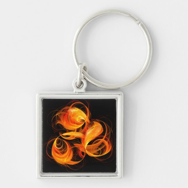 Porte-clés Fireball Abstrait Art Small (Devant)