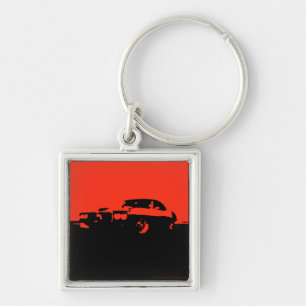 Porte-clés Firebird, 1969 - rouge sur le porte - clé foncé