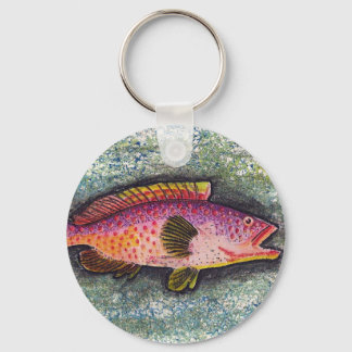 PORTE-CLÉS FISH ART, GRUNGE FISH PORTE - CLÉ