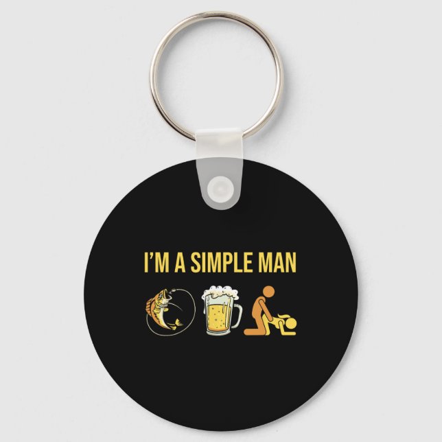 Porte-clés Fisherman - Angler Angling Fishing Im A Simple Man (Recto)