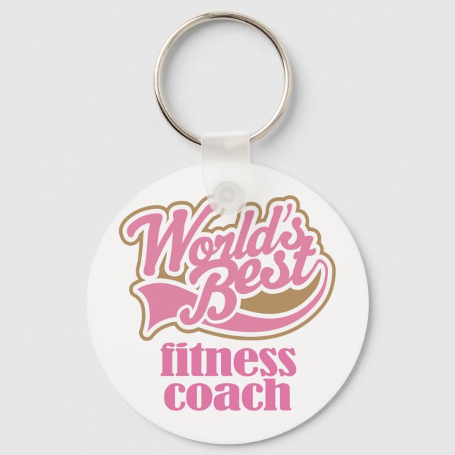 Porte-clés Fitness Coach Pink Cadeau (Recto)