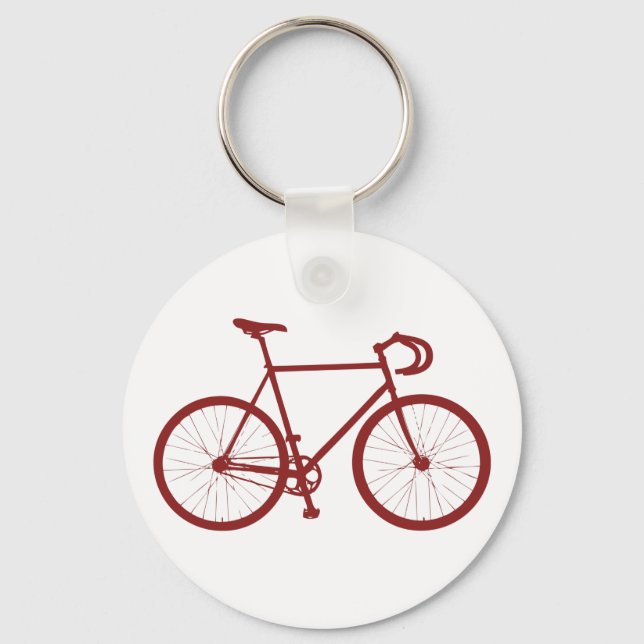 Porte-clés Fixie (rouge) (Recto)