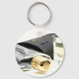 Porte-clés Flacon de Whiskey et lunettes de tir