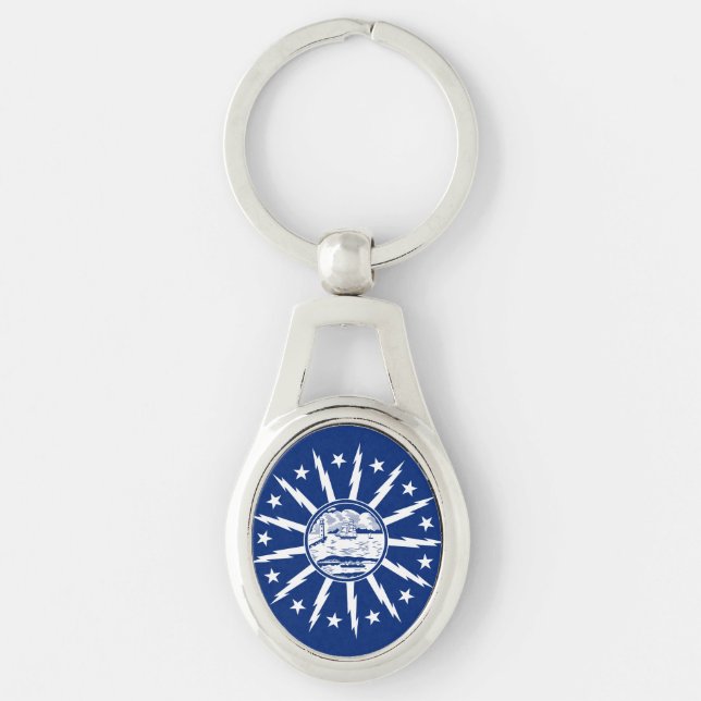 Porte-clés Flag of Buffalo, New York Keychain (Devant)