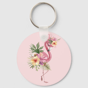 Porte-clés Flamant rose exotique