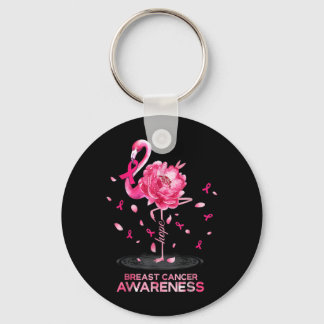 Porte-clés Flamant rose Pink Ribbon Sensibilisation au cancer