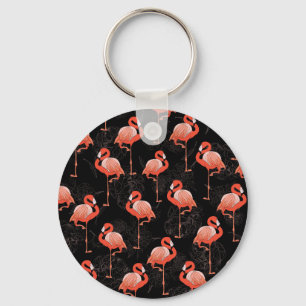 Porte-clés Flamants roses Oiseaux : Textile Vintage