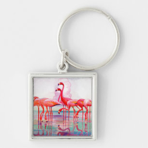 Porte-clés Flamants roses roses par Francis Lee Jaques