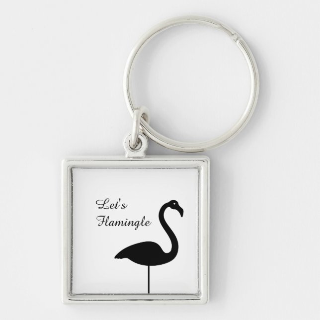 Porte-clés Flamingle Porte - clé Flamant rose blanc (Devant)