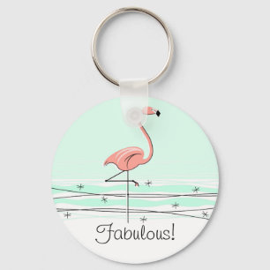 Porte-clés Flamingo 'Fabulous!' key chain green