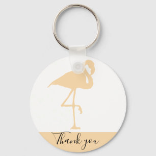 Porte-clés Flamingo moderne Thank You