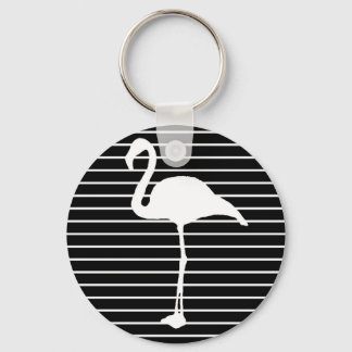 Porte-clés Flamingo noir et blanc