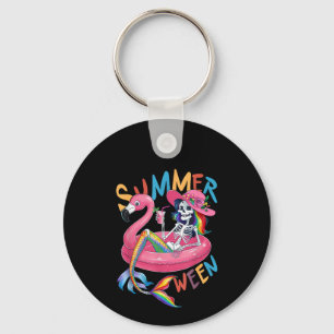 Porte-clés Flamingo squelette Summerween Halloween été Wome