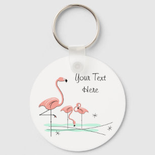 Porte-clés Flamingo Trio 4 Text key chain