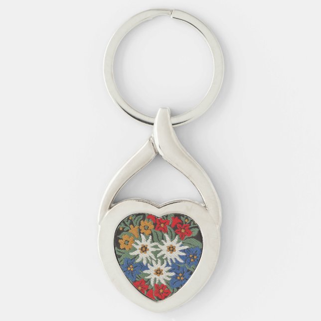 Porte-clés Fleur alpine suisse Edelweiss (Devant)