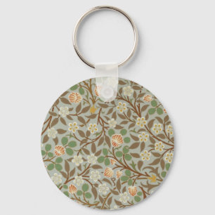 Porte-clés Fleur botanique de trèfle William Morris