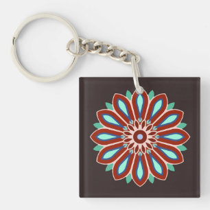 PORTE-CLÉS FLEUR CADEAU MODERNE DE MAMAN PAPA SOEUR FILS PATR