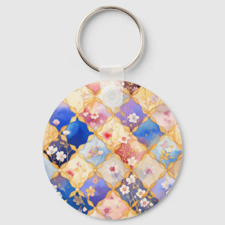 Porte-clés Fleur carré 005