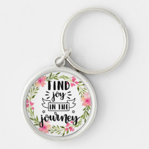 Porte-clés Fleur d'aquarelle - Retrouvez la joie dans le voya