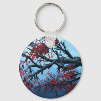 Porte-clés fleur de cerisier japonais art oriental