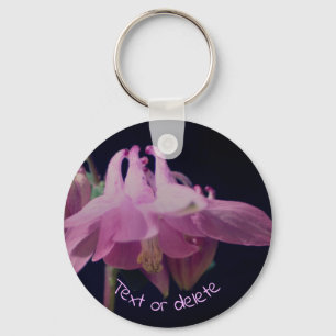 Porte-clés Fleur de colonne rose personnalisée
