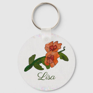 Porte-clés Fleur de fantaisie personnalisée